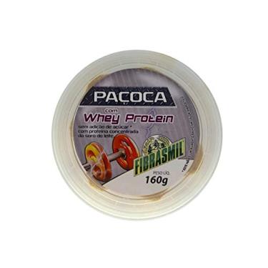 Imagem de 12 Potes Paçoca Sem Açúcar Com Whey Protein Fibrasmil 160gcd