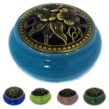 Imagem de Turíbulo De Porcelana Incensário Queimador Defumador Mesa (turíbulo Inc-05-1)