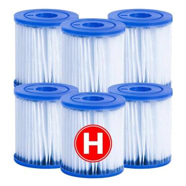 Imagem de 6 Unidades Refil Filtro P/ Bomba Filtrante 1250 Lh Modelo H - Intex