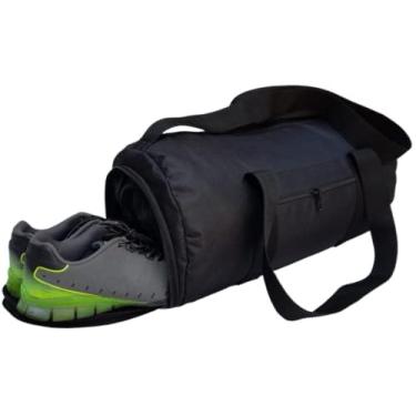 Imagem de Bolsa de Academia Esportiva Com Porta Tênis Grande Resistente (Preto)