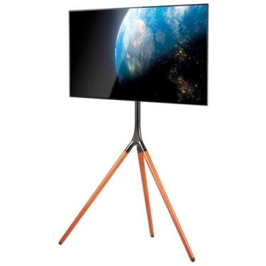 Imagem de Tripé para TV 39 a 65 tipo Cavalete Studio Pés de Madeira FS12-46F