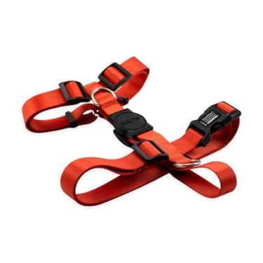 Imagem de Dog Trip Brasil Coleira Peitoral Para Cachorro Cães Modelo H Tradicional Tamanho Porte Grande Médio Pequeno (P, Red)