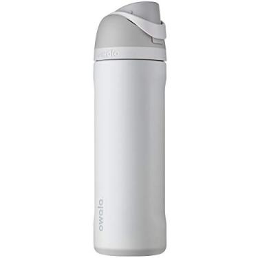 Imagem de Garrafa térmica flip de aço inoxidável Owala, com canudo, 709 ml, Very, Very Dark