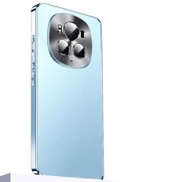 Imagem de LTLMYDAM Capa ultrafina para Honor Magic 6 Pro, cobertura total, proteção de lente de metal, à prova de choque, capa rígida de vidro fosco galvanizado, verde