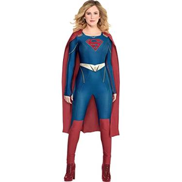 Imagem de Party City Supergirl Halloween Costume for Women, DC’s Superman Family, Medium (Size 6-8), Includes Jumpsuit and Cape Multicolor