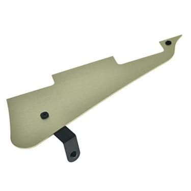 Imagem de KAISH Placa de metal dourado alumínio anodizado estilo moderno LP Guitar Pickguard com suporte preto de metal serve para Epiphone Les Paul