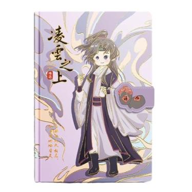 Imagem de Joucien Caderno portátil com fivela magnética grossa A5 para memória de exame de admissão de pós-graduação manual de fivela magnética de estudante - roxo (32K/112 folhas)