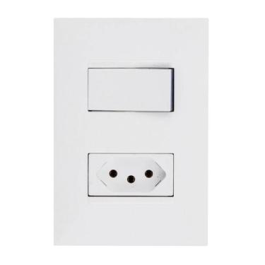 Imagem de Conjunto Interruptor + Tomada 10A Pialplus+ 615074Bc Legrand
