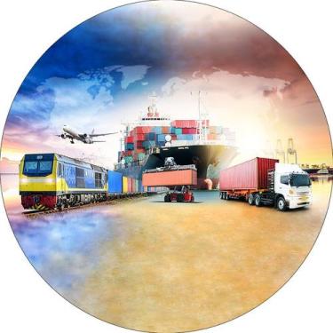 Imagem de Painel De Festa Redondo 1,50x1,50 - Meios de Transporte Realista 007 -