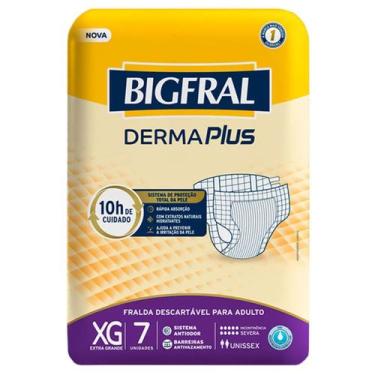 Imagem de Fralda Bigfral Derma Plus XG com 7 unidades, 7, XG