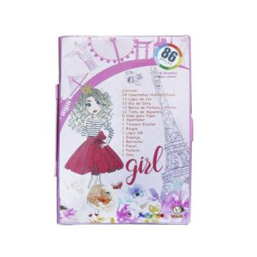 Imagem de Maleta escolar 86 peças estampa girl - Union Oceano