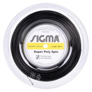 Imagem de Corda Sigma Super Poly Spin 17L 1.25 mm Preta - Rolo com 200 metros 