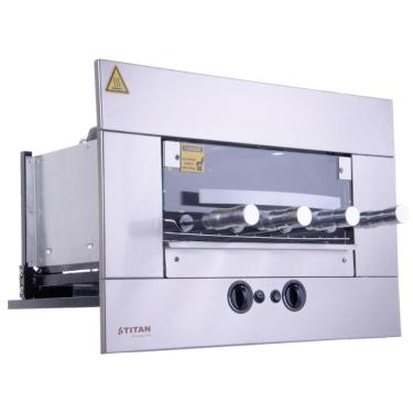 Imagem de Churrasqueira a Gás Natural de Embutir Titan 4 Espetos Rotativos 220V