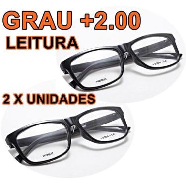 Imagem de Óculos 2 Graus Para Leitura Perto Modelo Quadrado Unissex Armação Acet