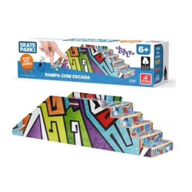 Imagem de Pista De Skate De Dedo Radical Com Rampa E Escada Em Madeira-  7898565