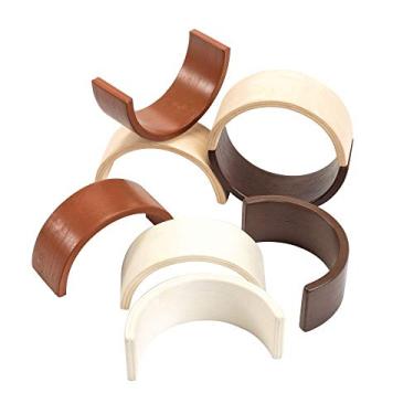 Imagem de Excellerations Conjunto de arco pequeno – 8 peças, blocos de construção de madeira, conjunto de construção STEM criativo para aprendizagem escolar ou em casa, desenvolve habilidades motoras finas e