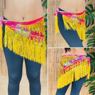 Imagem de Dança do Ventre Lenço Cinto Quadril Luxo Lindos Detalhes LQL45 - Ateli