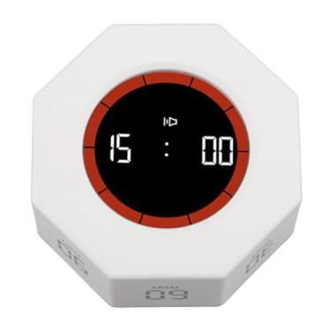 Imagem de Relógio do Cronômetro Pomodoro, Timer de Cubo de Produtividade da Mesa Com Sensor G, Cronômetro de Produtividade Octogonal Com 5,15, 30, 45, Predefinições de 60 Minutos, para