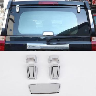 Imagem de Capas de dobradiça direita e esquerda para janela traseira automotiva Tampa da dobradiça da porta traseira, apto para Jee-p Commander 2006-2010, tampa da dobradiça de vidro da porta traseira da porta