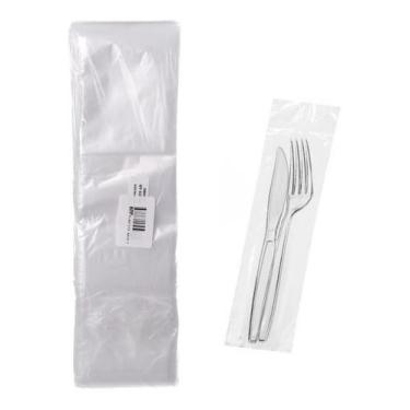 Imagem de 1000u Saquinho 6x23 Saco Plastico P/ Talher Geladinho Sacole - Mplasti