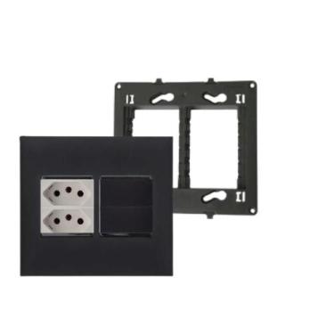 Imagem de Conjunto Placa 4x4+Suporte+2 Mod Tomada+2 Inter Pial Plus+ - Legrand