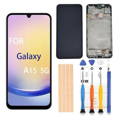 Imagem de Pishzeo Digitalizador LCD original de 6,7 polegadas para substituição de tela Samsung Galaxy A05S SM-A057U1 A057u A057a A057w A057f (SM-A05S Sreen com moldura) (para Samsung A15 5G com moldura)