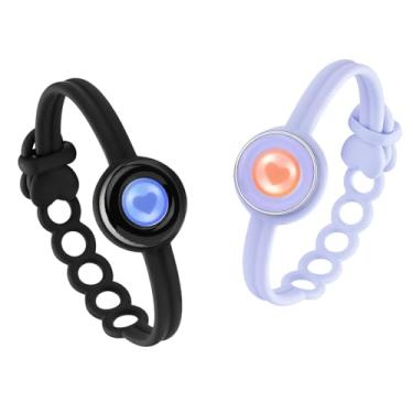 Imagem de totwoo pulseiras de toque de longa distância para casais coleção de doces, vibração e iluminação para o amor - par de pulseiras para casais | presentes exclusivos de relacionamento de longa distância