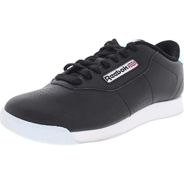 Imagem de Reebok Tênis feminino casual Princess Signature, Core Black/Ftwr White/Glass Blue, 34