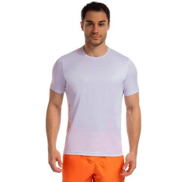 Imagem de Camiseta Olympikus Basic Logo Masculina Branco e Laranja