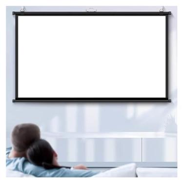 Imagem de Tela de projetor com suporte, tela de filme portátil dobrável durável 60/72 polegadas, 4: 3/16: 9 tela retrátil para pendurar na parede para home theater, escritório, acampamento, quintal, 4: 3-60