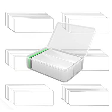 Imagem de Dry Erase Magnetic Labels Pack of 60 Pieces Write On Magnets Sticker Real Waterproof/Reusable for Classroom&Office&Cabinet&whiteboard&Fridge&More (White)