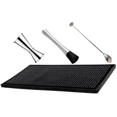 Imagem de Kit Colher Bailarina Dosador Japonês Macerador Tapete Barman - Nls