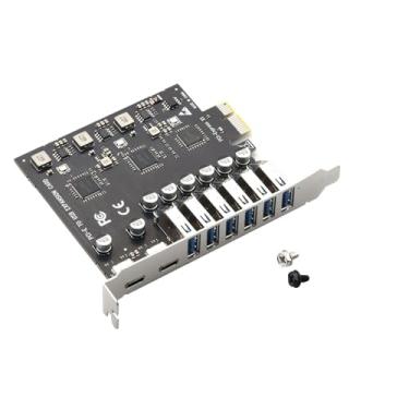 Imagem de Placa de expansão USB 3.2 Gen1 com chips NEC720201 5Gbps suporte de transmissão PCI-E X1 X4 X8 X16 Periféricos de computador