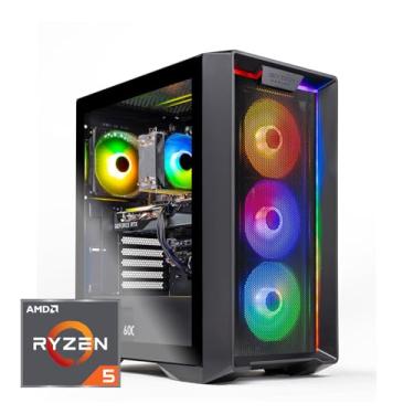Imagem de Skytech Nebula Gaming PC Desktop, Ryzen 5 5500 3,6 GHz (4.2GHz Turbo Boost), AMD RX 6500XT 4GB GDDR6, 1TB SSD, 16GB DDR4 RAM 3200, 650W Gold PSU, Wi-Fi, Win 11 Home