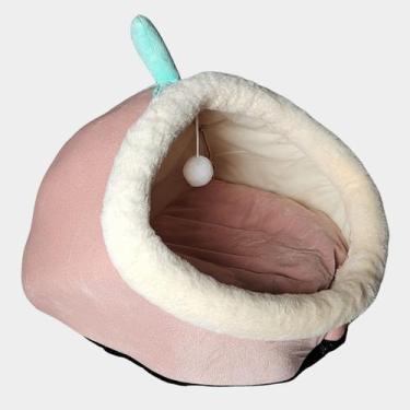 Imagem de Casinha Cachorro Gato Cama Pet Macia Toca Casa Rosa Iglu - guau, Grand