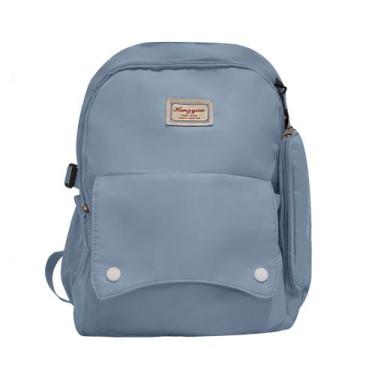 Imagem de Mochila Fofa Com Bolsinha Estojo Estilo Coreano Escolar Passeio Grande