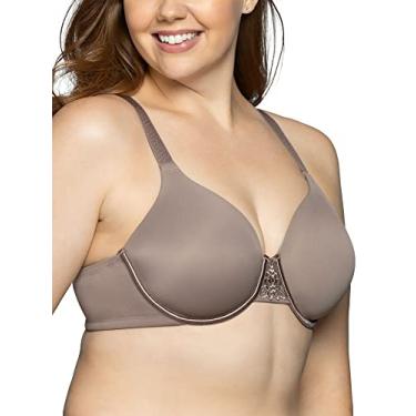 Imagem de Vanity Fair Sutiã feminino completo de beleza nas costas, tecido elástico em 4 vias, bojos levemente forrados até H, Com aro - nogueira, 46DD