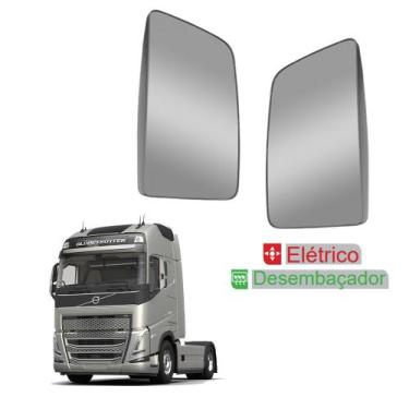 Imagem de Par Retrovisor p Volvo FH 2015/2021 c Desembaçador Elétrico - Fabbof