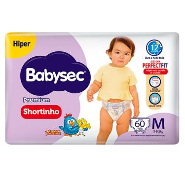 Imagem de Fralda Babysec Hiper Shortinho Premium M 60 Unidades