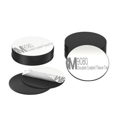 Imagem de 10 etiquetas NFC em branco NTAG215 cartões de moeda programáveis NFC 215 chip preto redondo com suporte adesivo, compatível com iPhone TagMo para todos os telefones habilitados e dispositivos NFC