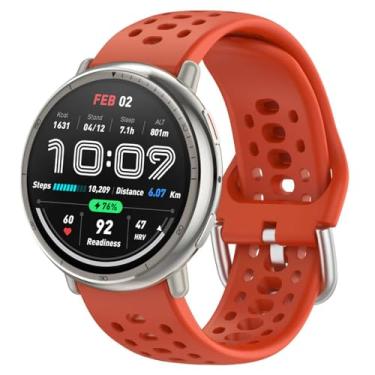 Imagem de ViCRiOR Pulseiras de relógio compatíveis com Amazfit Active 2/Active, pulseira de substituição respirável de silicone macio de 20 mm para Amazfit GTS 4/4 Mini / 3 / 3e/ 2 Mini / 2e/ 2 feminino e
