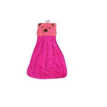 Imagem de Toalha de mão naninha para bebê carinha de ursinho - TOP RIO, Pink