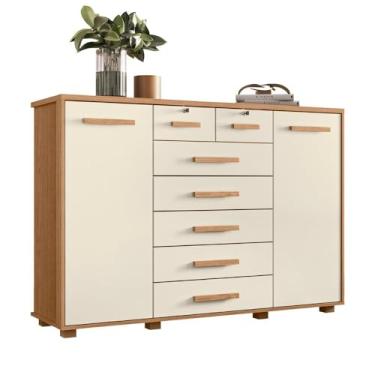 Imagem de Cômoda 7 Gavetas 2 Portas com Pés Fontana Albatroz