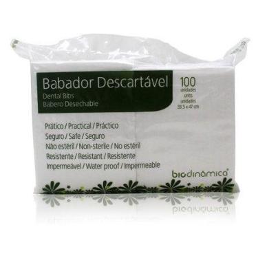 Imagem de Babador Descartável Impermeável (C/100UND) - Biodinâmica, Branco