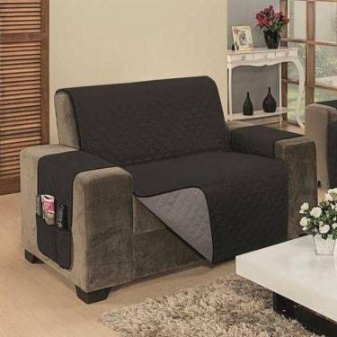 Imagem de Protetor De Sofá Dupla Face Impermeável Mr 2 Lugares King - Preto/cinza