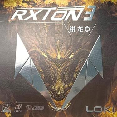 Imagem de Borracha Rxton 3 para Tênis de Mesa, Atacante, 2.1mm, Selo ITTF, Velocidade e Efeito Máximos, Vermelha (Vermelha)