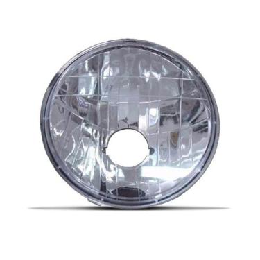 Imagem de Farol Bloco Óptico Pro Tork Redondo Moto Titan 2000, PRATA, Único