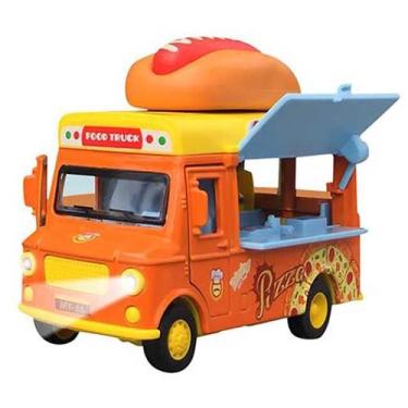 Imagem de Miniatura Caminhão Food Truck sortidos com luz e som 1/36 - Alloy mode