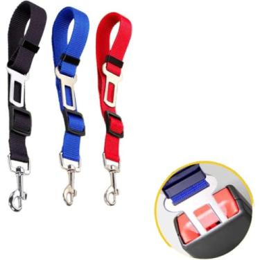 Imagem de Cinto de segurança pet universal compatível com todos os modelos de veículos para cães e gatos viagem(1,Cor aleatória)
