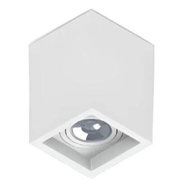 Imagem de Plafon Box Quadrado Branco 9,6 cm para 1 Lâmpada MR16 Save Energy